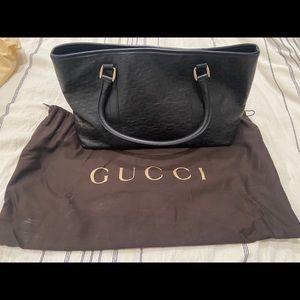 Gucci Bit Leather Dark Chocolate Brown Tote